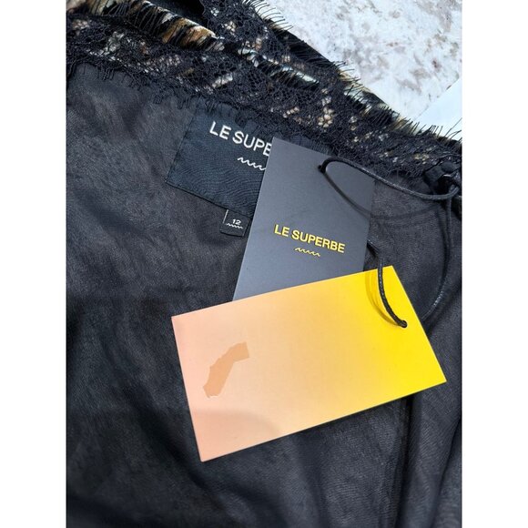 Le Superbe Velvet Underground Cami Velvet Leopard Womens Size 12 - Picture 9 of 9